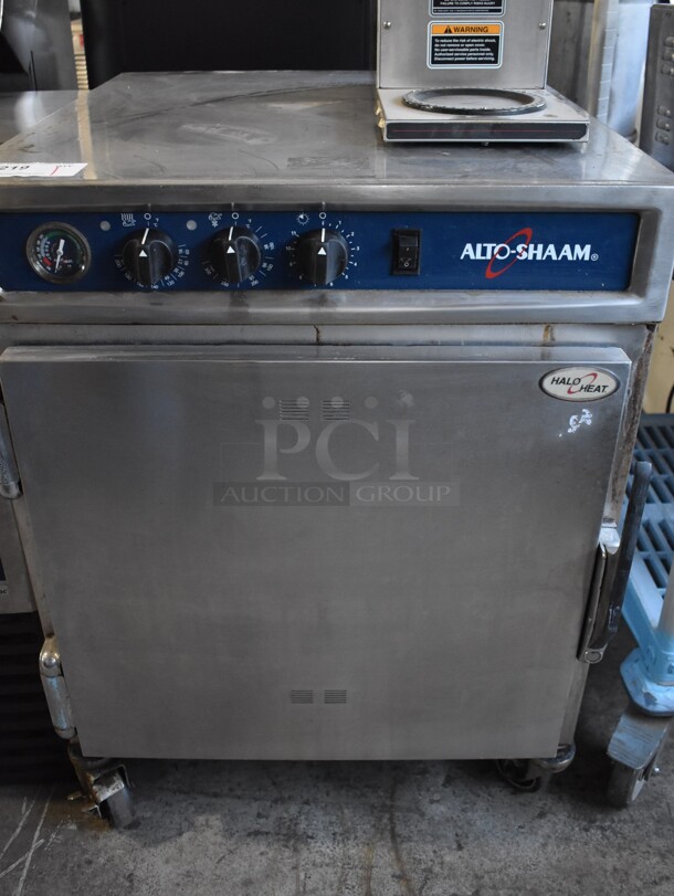 2010 Alto Shaam 750-TH/II Stainless Steel Commercial Undercounter Warming Holding Cabinet on Commercial Casters. 208-240 Volts, 1 Phase. 26x32x33.5