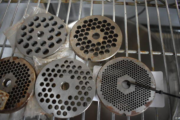 5 Metal Meat Grinder Plates. 3.25x3.25x0.5. 5 Times Your Bid! - Image 3 of 4