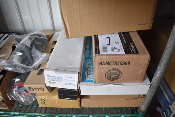 ALL ONE MONEY! Tier Lot of Various BRAND NEW IN BOX! Items Including Hinged Wall Brackets, StarTech Brackets and Power Cords - Image 4 of 6