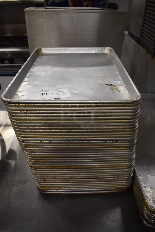 38 Metal Full Size Baking Pans. 13x18x1. 38 Times Your Bid!