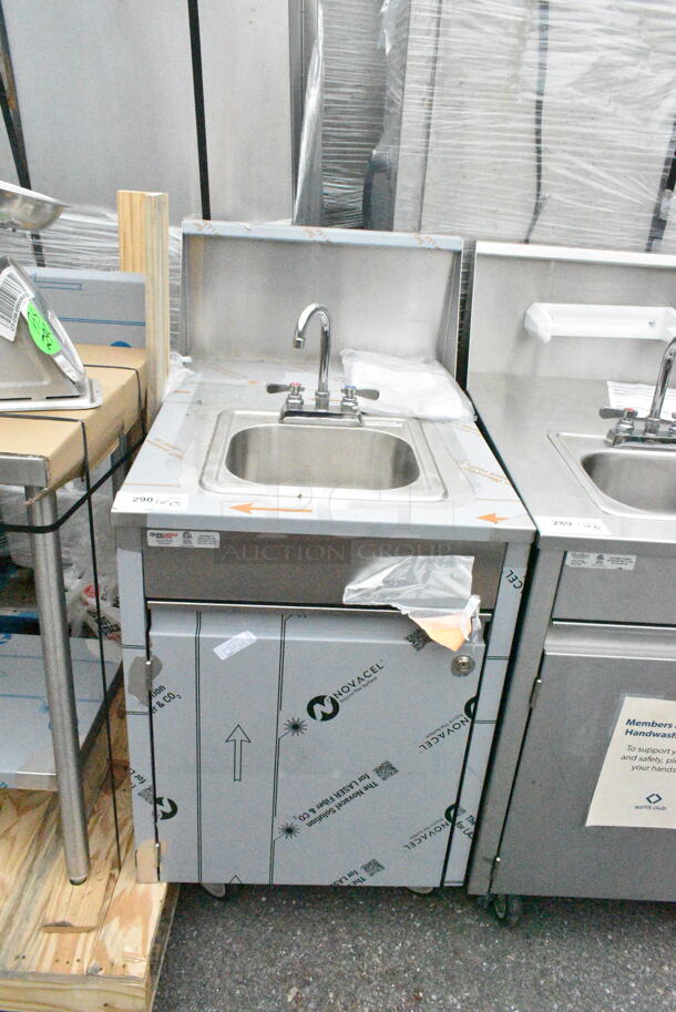 BK Resource BK-DIS-1515 Stainless Steel Commercial Portable Sink on Commercial Casters. Bay 12.5x10.5x6 - Image 1 of 12