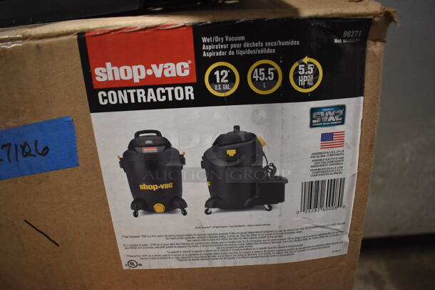 BRAND NEW IN BOX! Shop-Vac 9627106 12 Gallon 5.5 Peak HP Polyethylene Wet / Dry Vacuum with Tool Kit. 17x17x28. Tested and Working! - Image 6 of 7