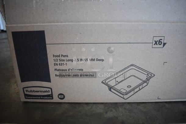 6 BRAND NEW IN BOX! Rubbermaid Poly Amber Colored 1/2 Size Long Drop In Bins. 1/2Lx2.5. 6 Times Your Bid! - Image 3 of 6