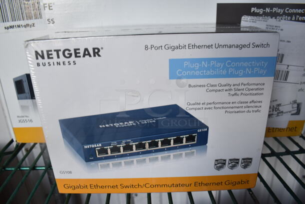 3 Various BRAND NEW IN BOX! Items; TP Link 5 Port Gigabit Desktop Switch, Netgear 8 Port Gigabit Ethernet Unmanaged Switch and Netgear 16 Port Gigabit Ethernet Switch. 3 Times Your Bid! - Image 3 of 4