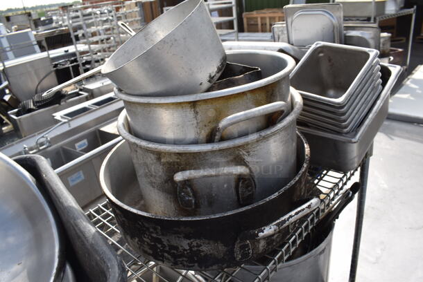 ALL ONE MONEY! Tier Lot Includig Bus Bin, Stainless Drop In Bins, Pots, Colander and MORE! - Image 3 of 4