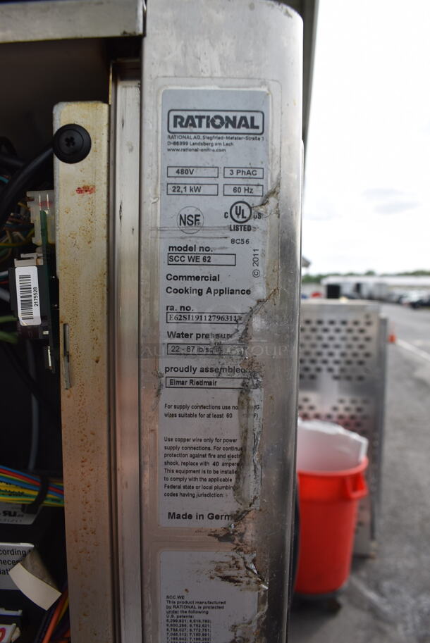 2 2019 Rational Self Cooking Center SCC WE 62/ SCC WE 102 Commercial Stainless Steel Double Deck Electric Combi Oven On Commercial Casters. 480V, 3 Phase. 2 Times Your Bid! - Image 8 of 9
