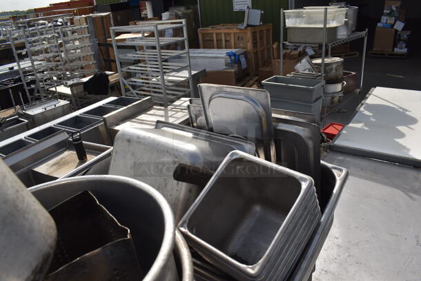 ALL ONE MONEY! Tier Lot Includig Bus Bin, Stainless Drop In Bins, Pots, Colander and MORE! - Image 4 of 4