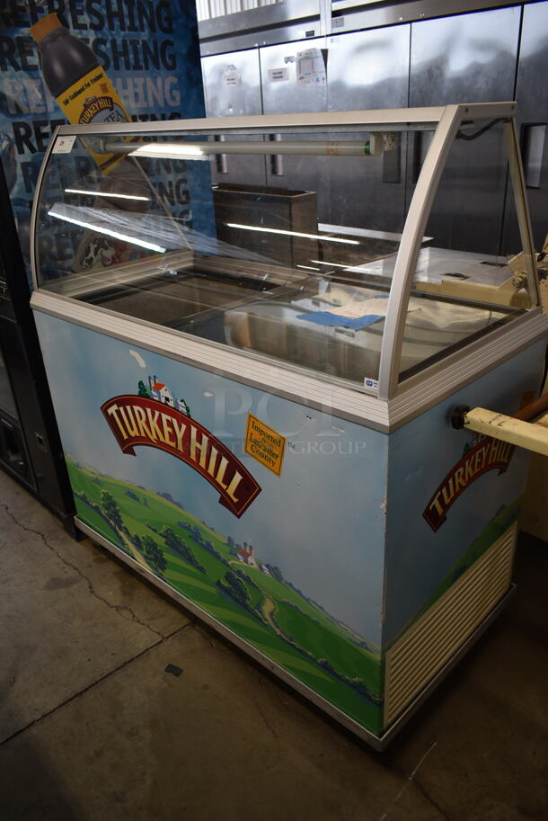 Caravell ISKREM Metal Commercial Ice Cream Dipping Cabinet w/ Sliding Lids and Sneeze Guard on Commercial Casters. 120 Volts, 1 Phase. Tested and Working! - Image 2 of 7