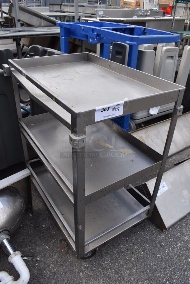 Metal Commercial 3 Tier Cart on Commercial Casters.  - Image 3 of 3