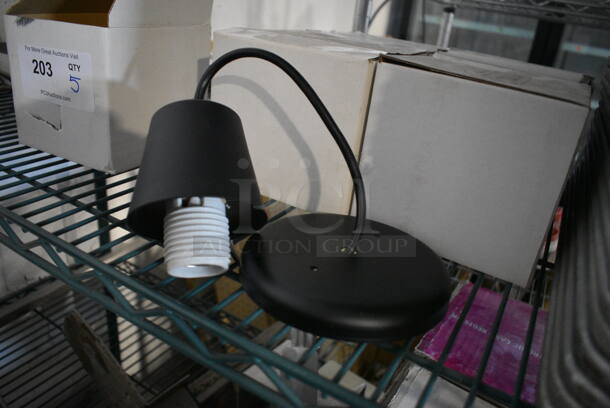 5 BRAND NEW IN BOX! Pathway Model RB1SB Black Metal Mini Pendant Lights. 5.5x5.5x5. 5 Times Your Bid! - Image 2 of 3