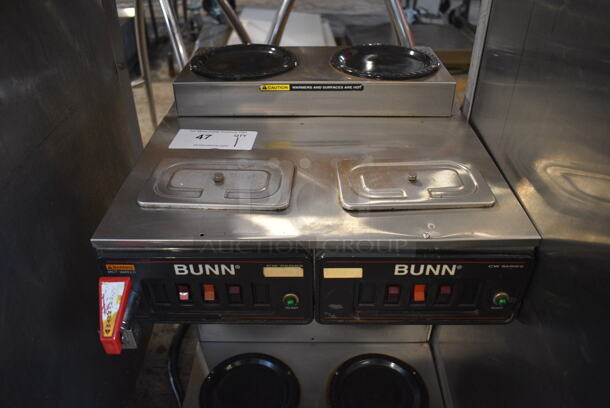 Bunn Stainless Steel Commercial Countertop 4 Burner Coffee Machine w/ Hot Water Dispenser. 16x23x24 - Image 2 of 4