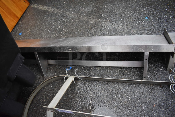 Stainless Steel Shelf w/ Wall Mount Brackets. 82x14.5x12 - Image 3 of 3