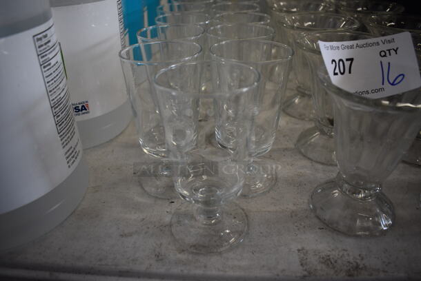 20 Footed Glasses. 3x3x5. 20 Times Your Bid!