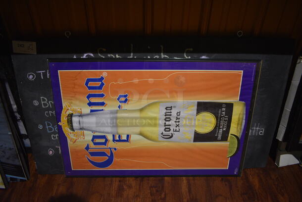 2 Various Signs; Corona and Menuboard. 24x1x36, 48x1x27. 2 Times Your Bid! (bar)