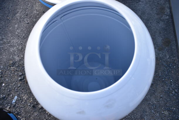 3 BRAND NEW SCRATCH AND DENT! Trash Cans Including Metal White Can, Stainless Steel Can and Black Poly Can. 3 Times Your Bid! - Image 7 of 9