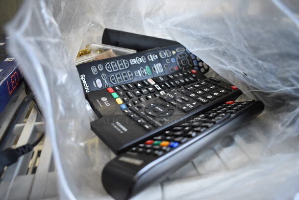ALL ONE MONEY! Lot of Various Items Including Black Frame and Remotes! - Image 3 of 4