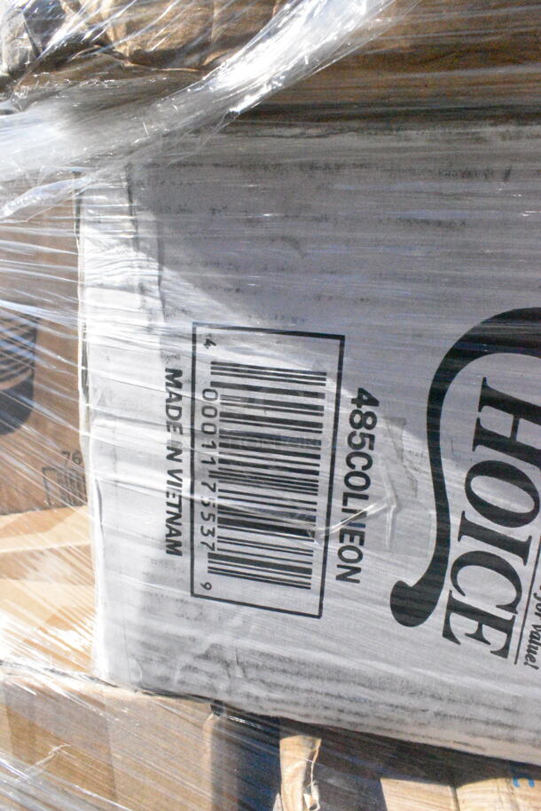 30 BRAND NEW Boxes Including 485COLNEON Choice 8 1/2" Colossal Neon Unwrapped Straw - 4000/Case, 2 Box 5001TPJ Lavex 1-Ply 1400' Universal Jumbo Toilet Paper Roll with 9" Diameter - 12/Case, 500CC12HD 12 oz. Plastic Cold Cup - 1000/Case, 127PL2 Choice PET Plastic Lid for 1.5 to 2.5 oz. Souffle Cup / Portion Cup - 2500/Case, 500TO993C3 Choice 9" x 9" x 3" Microwaveable 3-Compartment Black / Clear Plastic Hinged Container - 100/Case, 760IC06P Choice 6 oz. Polka Dot Paper Frozen Yogurt / Food Cup, CTR48BF Dart SafeSeal 48 oz. Plastic Tamper-Resistant, Tamper-Evident Bowl with Flat Lid, 394385M Noble Products White Powder-Free Disposable Latex Gloves for Foodservice - Medium - 1000/Case, Paper Cups. 30 Times Your Bid!  - Image 4 of 12