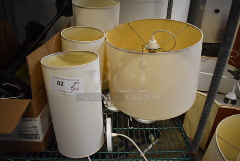 5 Various Lamps. Picture of the Unit Before Removal Is Included In the Listing. Includes 7x7x13. 5 Times Your Bid!