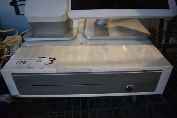 ALL ONE MONEY! Lot of Clover C100 POS Monitor, Clover P100 Receipt Printer and Metal Cash Drawer - Image 8 of 8