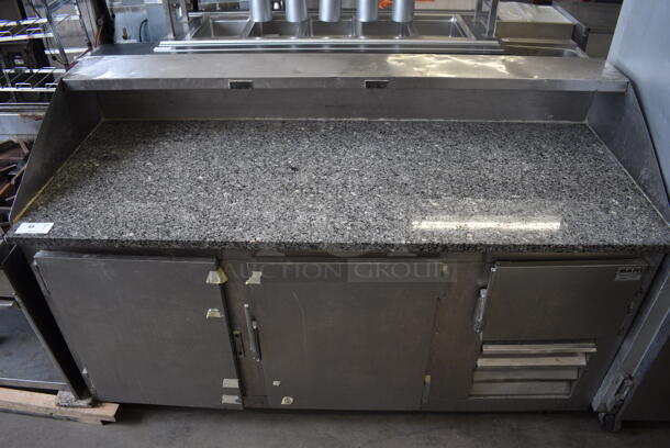 Bari Stainless Steel Commercial Dough Retarder w/ Granite Countertop on Commercial Casters. 76x30.5x48. Tested and Working!