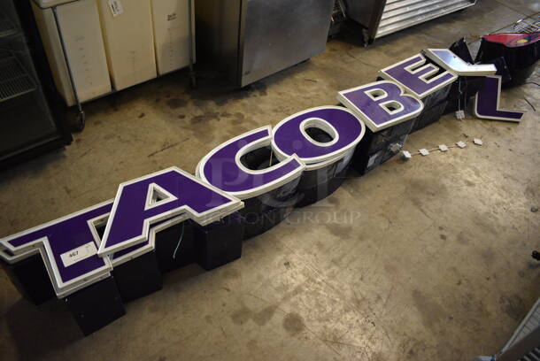 2 Metal Taco Bell Signs. Includes 18.5x10x12. 2 Times Your Bid!
