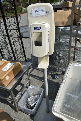 Purell Hand Sanitizer Dispenser on Stand. 