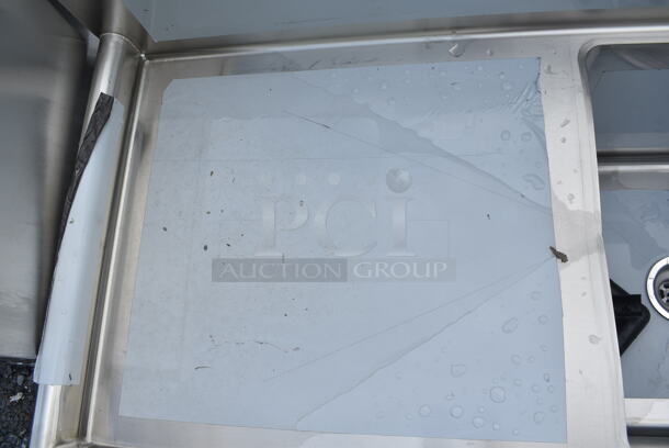BRAND NEW SCRATCH AND DENT! Stainless Steel Single Bay Sink w/ Left Side Drain Board. No Legs.  - Image 5 of 6