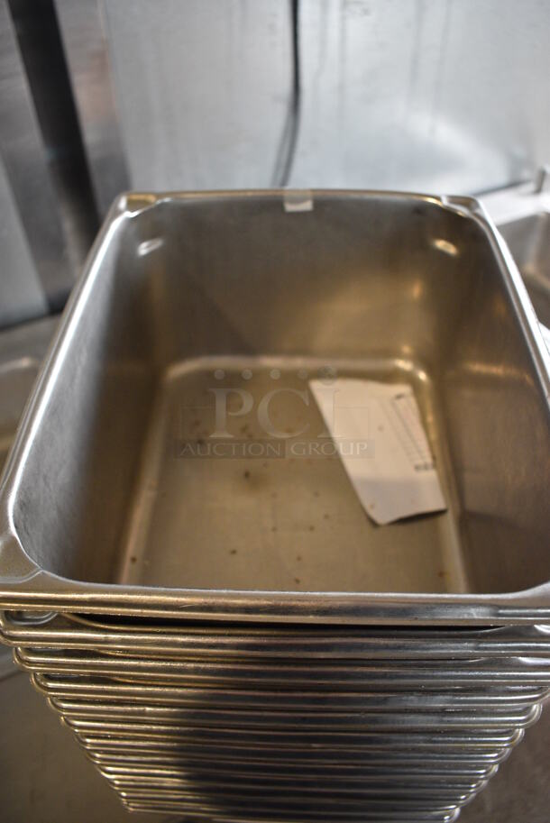 12 Stainless Steel 1/2 Size Drop In Bins. 1/2x6. 12 Times Your Bid! - Image 4 of 4