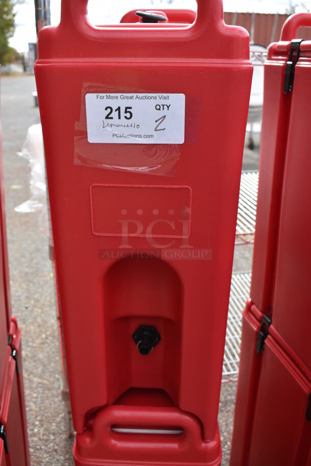 2 Cambro 500LCD Red Poly Insulated Beverage Holder Dispensers. 9x16.5x24. 2 Times Your Bid! - Image 4 of 12