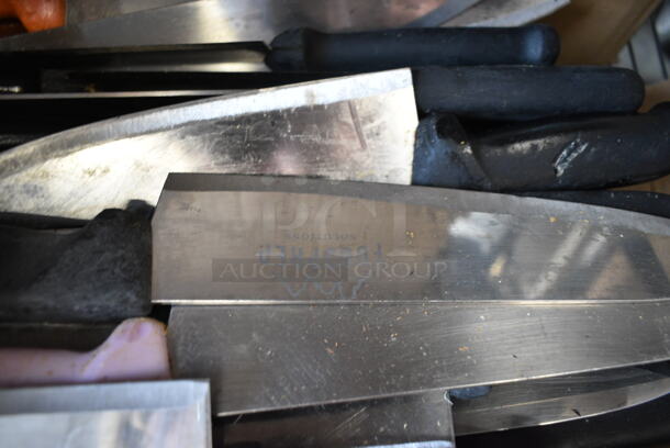 70 SHARPENED Stainless Steel Knives Including Chef Knives. 70 Times Your Bid!  - Image 6 of 7