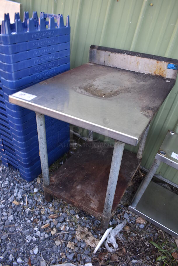 Stainless Steel Commercial Table w/ Back Splash and Under Shelf. 24x31x35 - Image 2 of 4