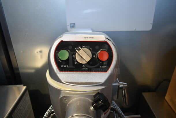 2019 PrepPal PPM-20 Metal Commercial Countertop 20 Quart Planetary Dough Mixer w/ Stainless Steel Mixing Bowl, Bowl Guard, Dough Hook, Paddle and Whisk Attachments. 110 Volts, 1 Phase. Tested and Working! - Image 4 of 7