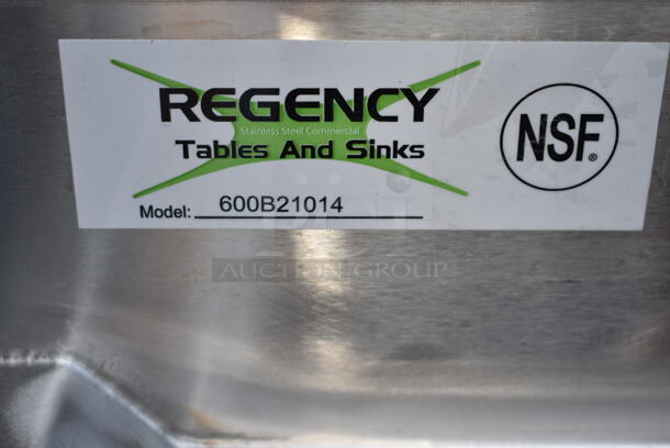 BRAND NEW SCRATCH AND DENT! Regency 600B21014 Stainless Steel 2 Bowl Underbar Sink.  - Image 6 of 6