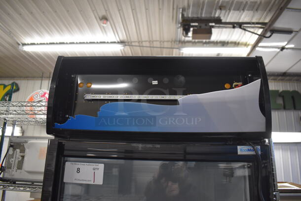 BRAND NEW SCRATCH AND DENT! KoolMore MDR-1GD-13C Metal Commercial Single Door Reach In Cooler Merchandiser w/ Poly Coated Racks. 115 Volts, 1 Phase. 23x24x78. Tested and Working! - Image 4 of 6