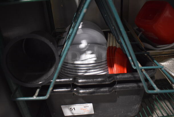 ALL ONE MONEY! Tier Lot of Various Items Including Stainless Steel Drop In Bins and Poly Bowls - Image 3 of 4