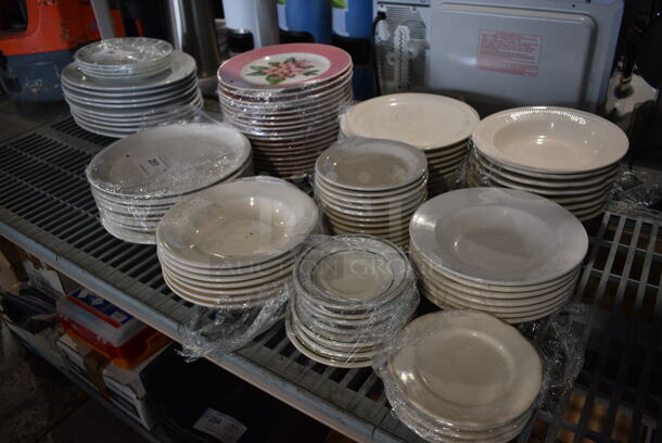 ALL ONE MONEY! Lot of 84 Various White Ceramic Plates - Image 7 of 7