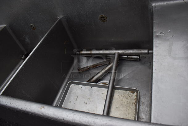Stainless Steel 2 Bay Sink w/ Faucet, Handles, Right Side Sink Basin and Left Side Drain Board. 144x31x46 - Image 5 of 6