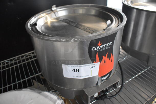 Vollrath Cayenne HS-11 Stainless Steel Commercial Countertop Soup Kettle Food Warmer w/ Lid. Does Not Have Drop In. 120 Volts, 1 Phase. Tested and Working! - Image 3 of 5