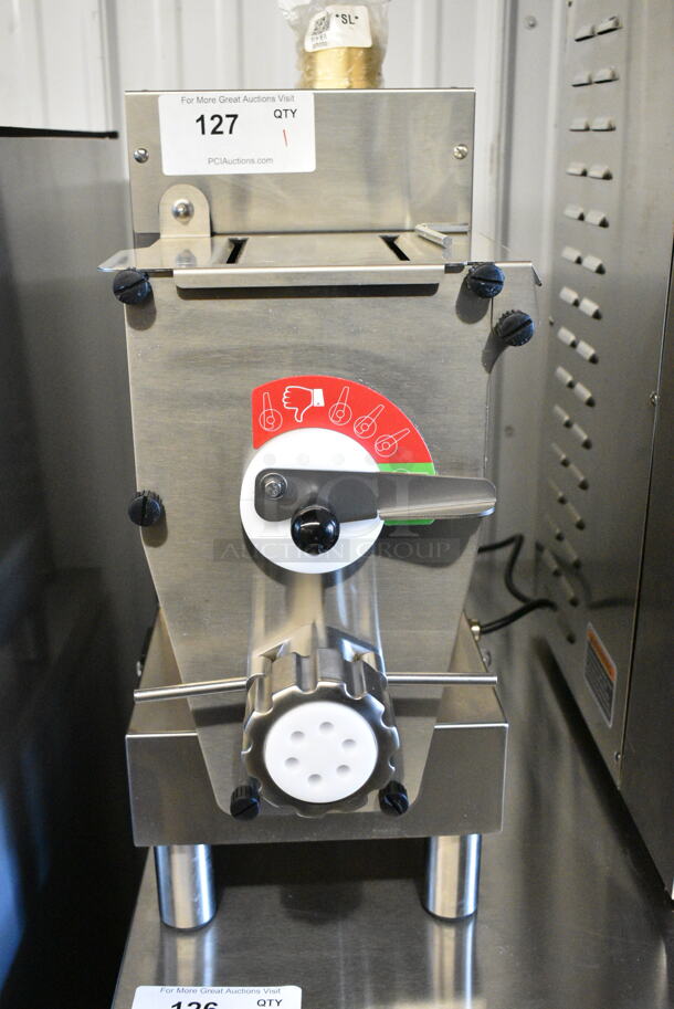 BRAND NEW SCRATCH AND DENT! Estella 348PEM4 Stainless Steel Commercial Countertop Pasta Extruder Machine. 110 Volts, 1 Phase. Tested and Working! - Image 1 of 8