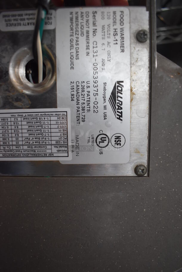 Vollrath Cayenne HS-11 Stainless Steel Commercial Countertop Soup Kettle Food Warmer w/ Lid. Does Not Have Drop In. 120 Volts, 1 Phase. Tested and Working! - Image 5 of 5