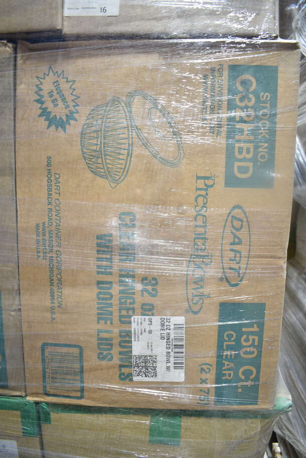 PALLET LOT of 23 BRAND NEW Boxes Including Dart C32HBD PresentaBowls 32 oz Clear Hinged Lid Containers, M Tucker Creamed Corn White Kraft Carton, 49032F300N 32 oz Square Pulp Bowl, Sabert 14080B50 Clear 80 oz./5 lb. Square Bowl. 23 Times Your Bid!  - Image 3 of 6