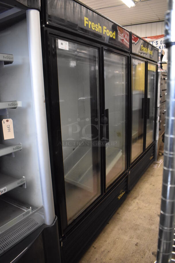 2011 True GDM-49 ENERGY STAR Metal Commercial 2 Door Reach In Cooler Merchandiser w/ Poly Coated Racks. 115 Volts, 1 Phase. 54x32x78. Tested and Powers On But Does Not Get Cold - Image 2 of 8