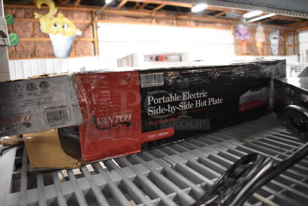 BRAND NEW! Avantco 177EB202SBSA Stainless Steel Countertop Double Burner Solid Top Portable Electric Hot Plate Range. 120 Volts, 1 Phase. 23x13x6. Tested and Working! - Image 8 of 8