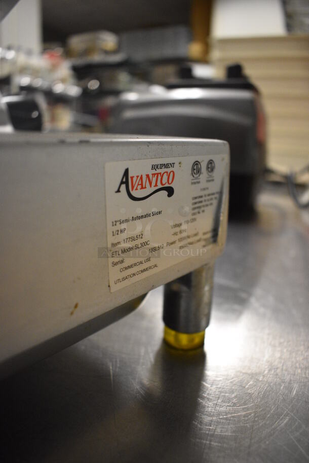 Avantco SL300C Stainless Steel Commercial Countertop Automatic Meat Slicer / Blade Sharpener. 110-120 Volts, 1 Phase. 24x20x19. Item Was in Working Condition on Last Day of Business. (kitchen) - Image 10 of 10