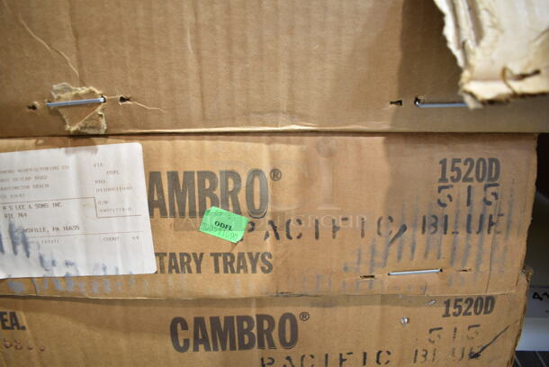 4 Boxes of 12 BRAND NEW! Cambro 1520D  Pacific Blue High-Impact Fiberglass Dietary Tray | 15” x 20”. 4 Times Your Bid! - Image 5 of 7