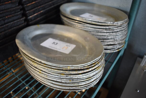 24 Metal Oval Plates. 11.5x8x1. 24 Times Your Bid! - Image 2 of 3