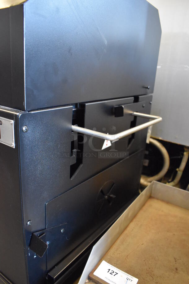 BRAND NEW SCRATCH AND DENT! Backyard Pro 554SMOKR60KD Metal Commercial Wood / Charcoal Smoker Grill on Commercial Casters. 70x30x44 - Image 7 of 7