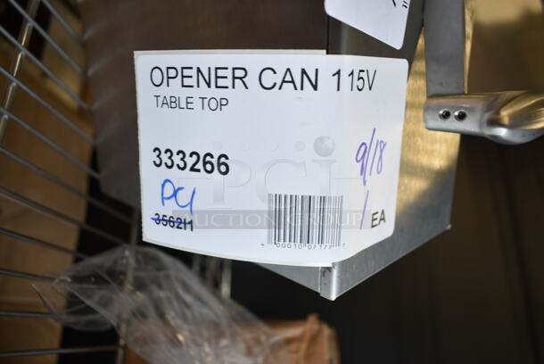 BRAND NEW SCRATCH AND DENT! Edlund 266 Single-Speed Tabletop Electric Can Opener. 120 Volts, 1 Phase. Tested and Working! - Image 6 of 6
