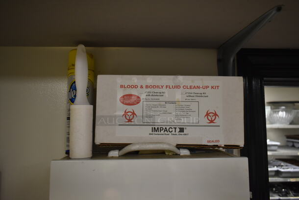 ALL ONE MONEY! Lot of First Aid Kit, Bodliy Fluids Kit and Pledge. (dish room) - Image 2 of 4