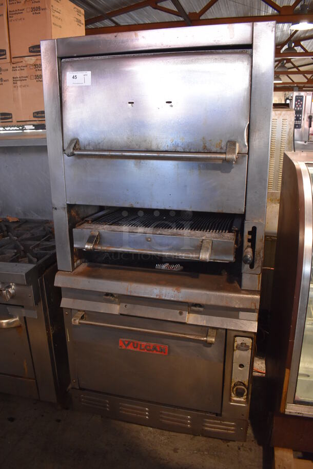 Vulcan Stainless Steel Commercial Natural Gas Powered Upright Vertical Broiler. 34x36x73.5